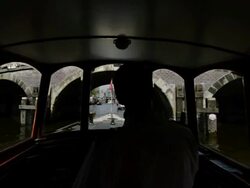 MS POV Boat trip along central canal / Amsterdam, Netherlands Stock Footage