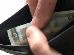 Wallet with Euros Stock Footage
