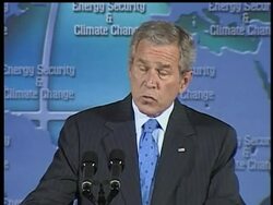 President Bush called on the world's worst polluters to come together to set a goal for reducing the greenhouse gas emissions that are causing the climate to heat up. He didn't exempt his own country from the list. News Clip