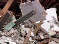 Industrial Garbage Bin. Construction waste. Dumpster. Stock Footage