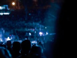 Dancing crowd at concert Stock Footage
