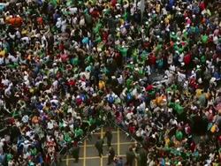Crowds Attend Pope Francis's Final Mass On Copacabana Beach Stock Footage