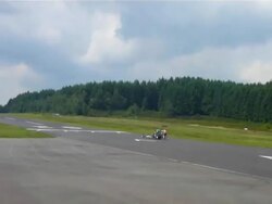 THE MAN THAT WENT FROM 0 TO 100 KM/H ON SKATES Stock Footage