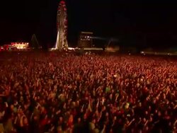 W/S EXT Concert Crowd Night Stock Footage