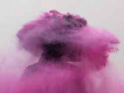 Boy playing holi festival Stock Footage