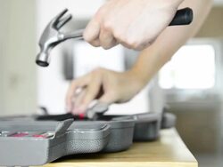 Hardware tool box Stock Footage