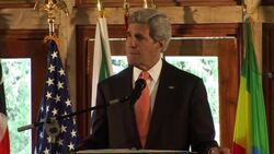 Secretary of State John Kerry urges steps to ensure democracy in Africa News Clip