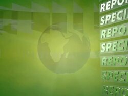 Special Report Background with a rotating Globe Stock Footage