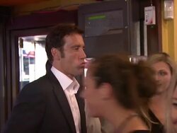 Clive Owen poses for photographs at the Shadow Dancer UK Premiere at Cineworld Haymarket on August 13, 2012 in London, England (Footage by WireImage Video/Getty Images) Stock Footage