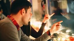 Two people having tea at cabin coffee shop. Stock Footage