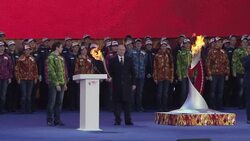 CLEAN : Olympic flame arrives in Russia ahead of S News Clip