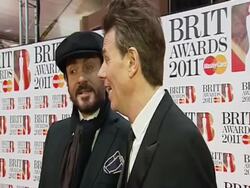 John Taylor, Simon Le Bon at the Brit Awards 2011 at London England. (Footage by WireImage Video/GettyImages) Stock Footage