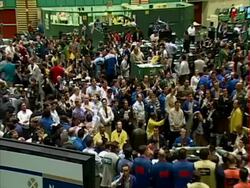 New York Stock Exchange NYMEX Traders Open Outcry Stock Footage