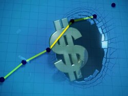 Dollar Sign and Stock Market Graphics Stock Footage