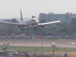 British Airways Plane Coming into Land at Heathrow Airport News Clip