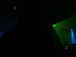 HD DJ in Disco Back View Stock Footage
