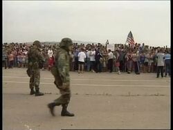 YUGOSLAVIA: KOSOVO: GNJILANE: US MARINES ARRIVE News Clip