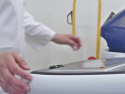 CU DS Scientist Working In The Lab Stock Footage