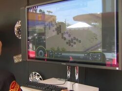 ATMOSPHERE: Game Play at the Disney/Pixar Celebrates the Launch of the World of Cars Online at Burbank CA. (Footage by WireImage Video/GettyImages) Stock Footage