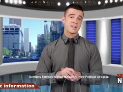 Newscaster Reading The Breaking News Stock Footage