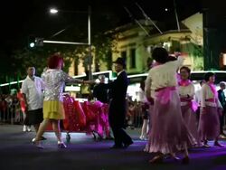 Chinese New Year Twilight Parade Stock Footage