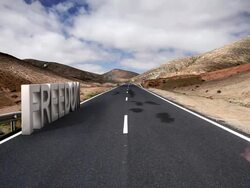 Running in mountains Stock Footage