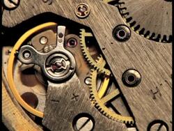 Working clock mechanism. Stock Footage