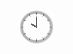 CLOCK : stopping at 7:00 o'clock (WIPE) Stock Footage