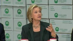 In the second day of her Iowa swing, Hillary Rodham Clinton met with small business owners and Democratic activists as part of her effort to reintroduce herself to voters in the crucial early voting state. (April 15)  Instructional Video