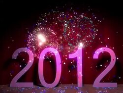 Happy new year 2012 Seamless loop Stock Footage