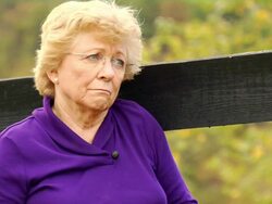 Joan's Sadness with Flowers 2 Stock Footage