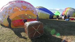 Balloons Bansko Stock Footage