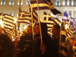 Golden Dawn Supporters Protest In Athens Stock Footage