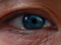 zoom to nature through eye Stock Footage