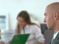 DOLLY: Office workers Stock Footage