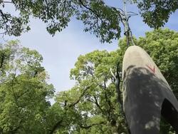 MS View of monument / Hiroshima, Japan Stock Footage