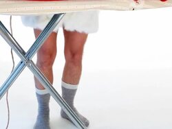 Santa getting ready for Xmas Stock Footage