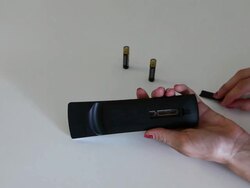 Changing the zapper batteries Stock Footage