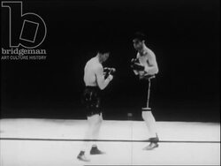 Joe Louis vs James J. Braddock, boxing match, Chicago June 22, 1937 Stock Footage