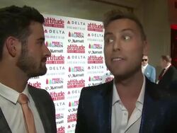 INTERVIEW - Lance Bass on gay marriage, having children, future plans and Justin Timberlake at Attitude Pride Awards on 26th June 2015 in London, England. Stock Footage