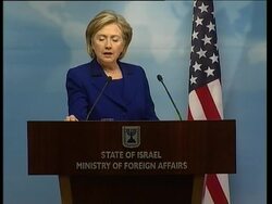 US Sec of State Clinton and FM Livni news conference News Clip