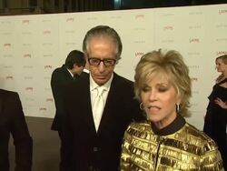 INTERVIEW: Jane Fonda on why she wanted to attend the LACMA Art + Film Gala at the LACMA Hosts Inaugural Art + Film Gala Honoring Clint Eastwood And John Baldessari Presented By GUCCI at Los Angeles CA.  Stock Footage