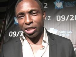 Nets coach Avery Johnson speaks at Barclays opener Stock Footage