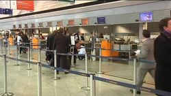 Airport ground staff walk off the job in seven hour strike News Clip