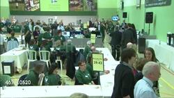 David and Samantha Cameron at Witney vote count News Clip