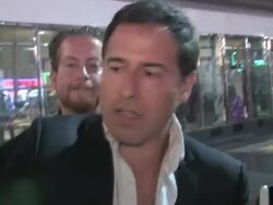 David O Russell leaving The Fighter Premiere in Hollywood 12/06/2010 at the Celebrity Sightings in Los Angeles at Los Angeles CA. (Footage by WireImage Video/GettyImages) Stock Footage