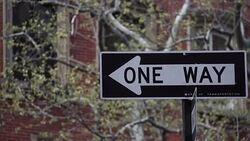One way sign of New York Stock Footage