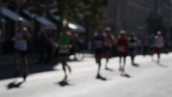 Marathon running + Audio Stock Footage