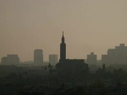 (HD1080i) Los Angeles: Mormon Temple / Tabernacle Through Hazy Sunshine Stock Footage