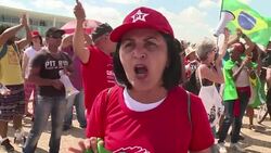 VOICED : Fuera Temer : manifestacion pide regreso de Rousseff al poder News Clip